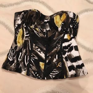 Bebe feather bustier (s)